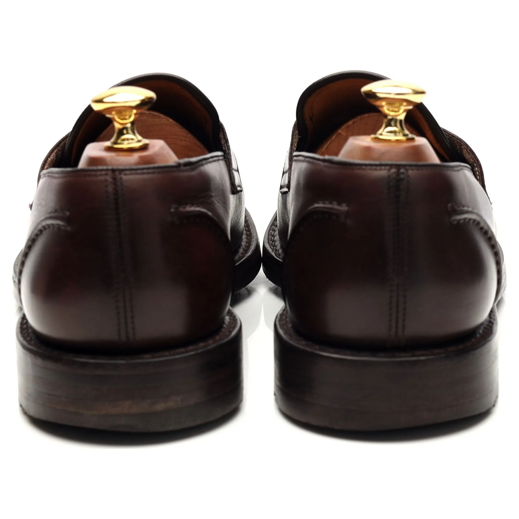 'Gayton' Dark Brown Leather Loafers UK 9 F