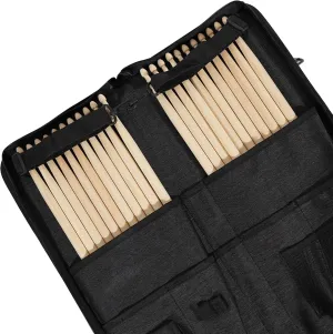 Gearlux Lotus Leaf Micron Waterproof Drumstick Bag w/Leather Handles, Plastic Divider, Widened Shoulder Pads and Zipper Storage Compartment, Holds 12 Pairs of Drumsticks