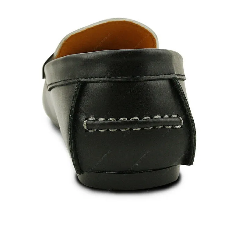 Gentle Leather Loafer Black and White