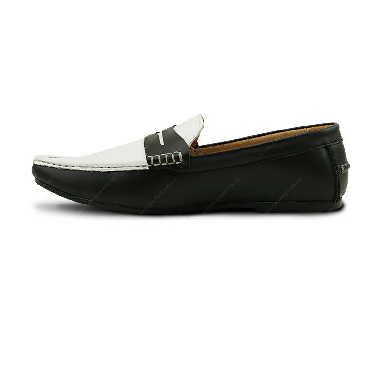 Gentle Leather Loafer Black and White
