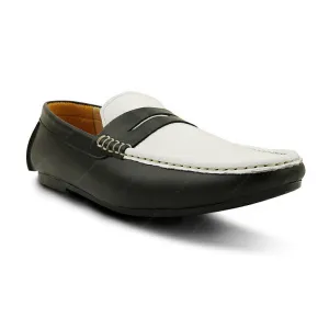Gentle Leather Loafer Black and White