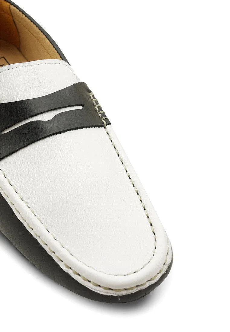 Gentle Leather Loafer Black and White