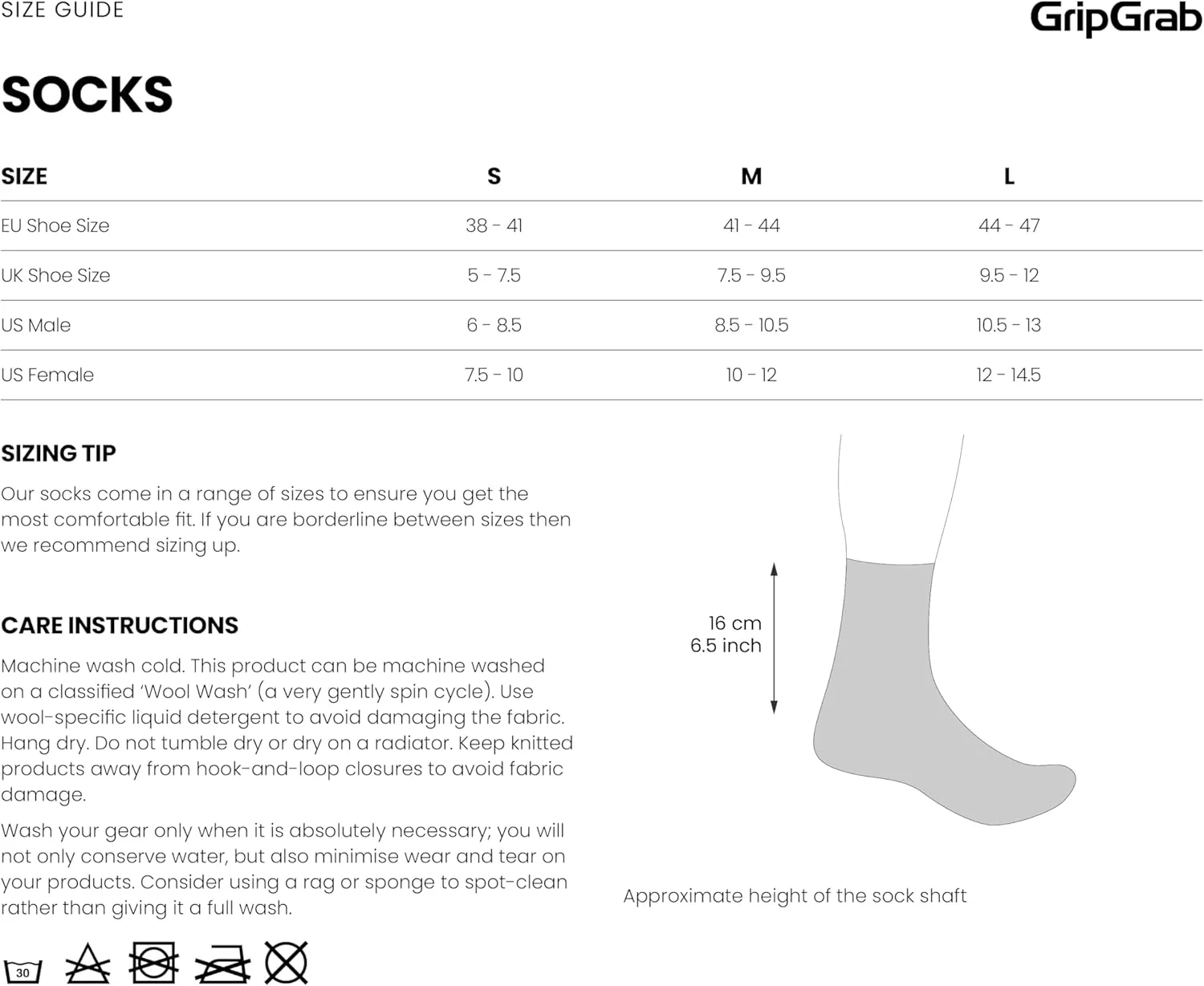 GripGrab Winter Thermal Merino Wool Cycling Socks Warm Bike Socks Padded Thick Cycling Socks Cold Weather Cycling Socks