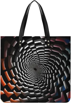 Grocery Bags Visual Illusion Bag for Women Lightweight Beach Bag Shoulder Bags for Travel Shopping Work Handbag