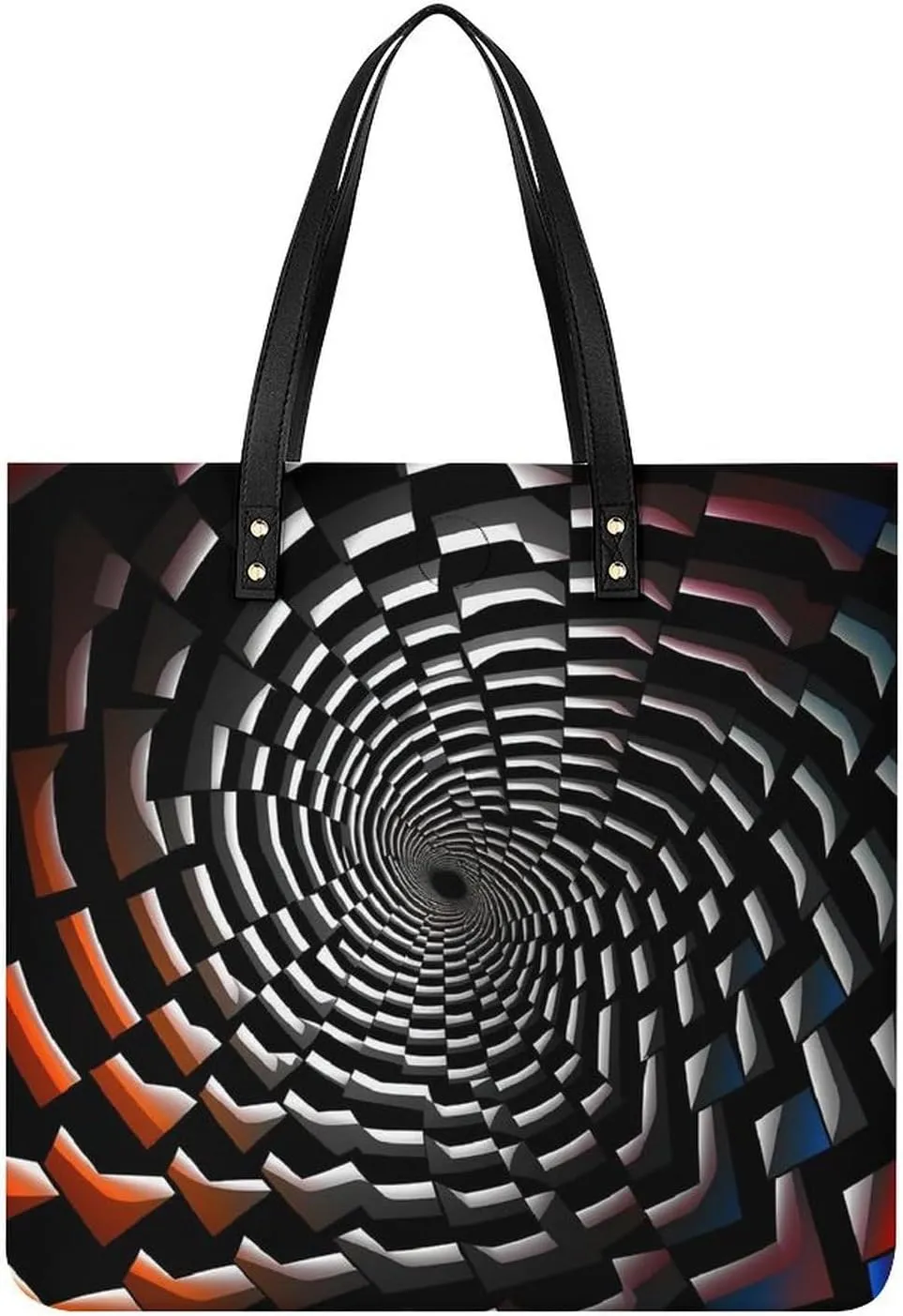 Grocery Bags Visual Illusion Bag for Women Lightweight Beach Bag Shoulder Bags for Travel Shopping Work Handbag