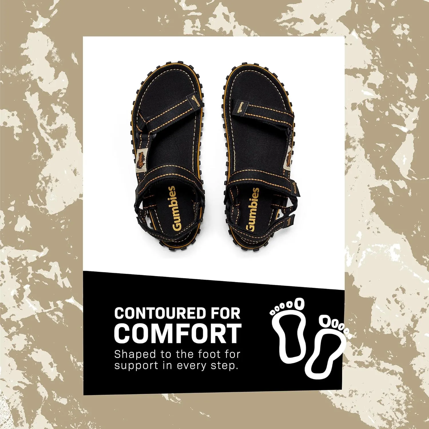 Gumbies Strider Unisex Slides, with Supersoft Cotton Adjustable Strap, Cotton Footbed & Recycled Rubber Sole - Comfort Guaranteed