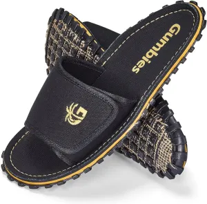 Gumbies Strider Unisex Slides, with Supersoft Cotton Adjustable Strap, Cotton Footbed & Recycled Rubber Sole - Comfort Guaranteed