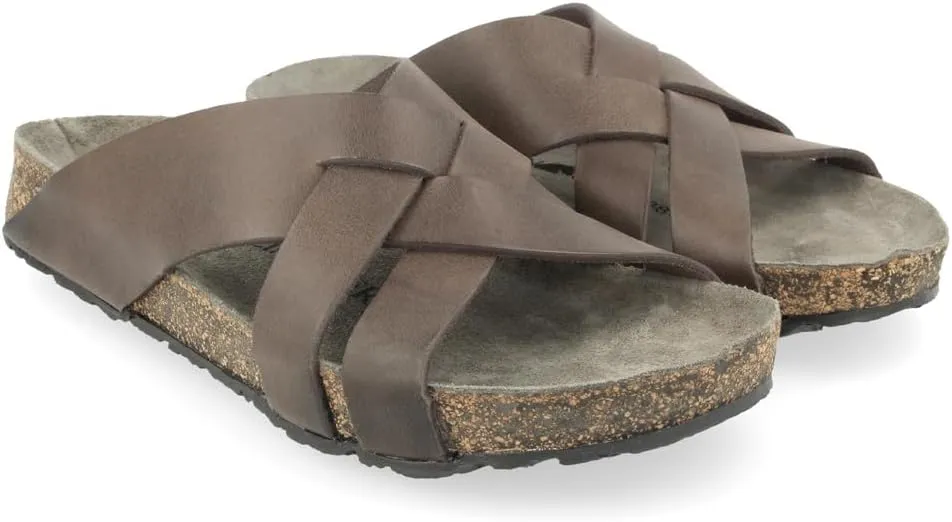 HAFLINGER Unisex-Adult Summer Cowhide Leather Comfort Anatomic Footbeds Straps Bo Slippers Slide Sandal
