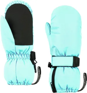 HIGHCAMP Kids Long Cuff Winter Snow Ski Mitten with Zipper Waterproof Gloves for Toddler Boys Girls