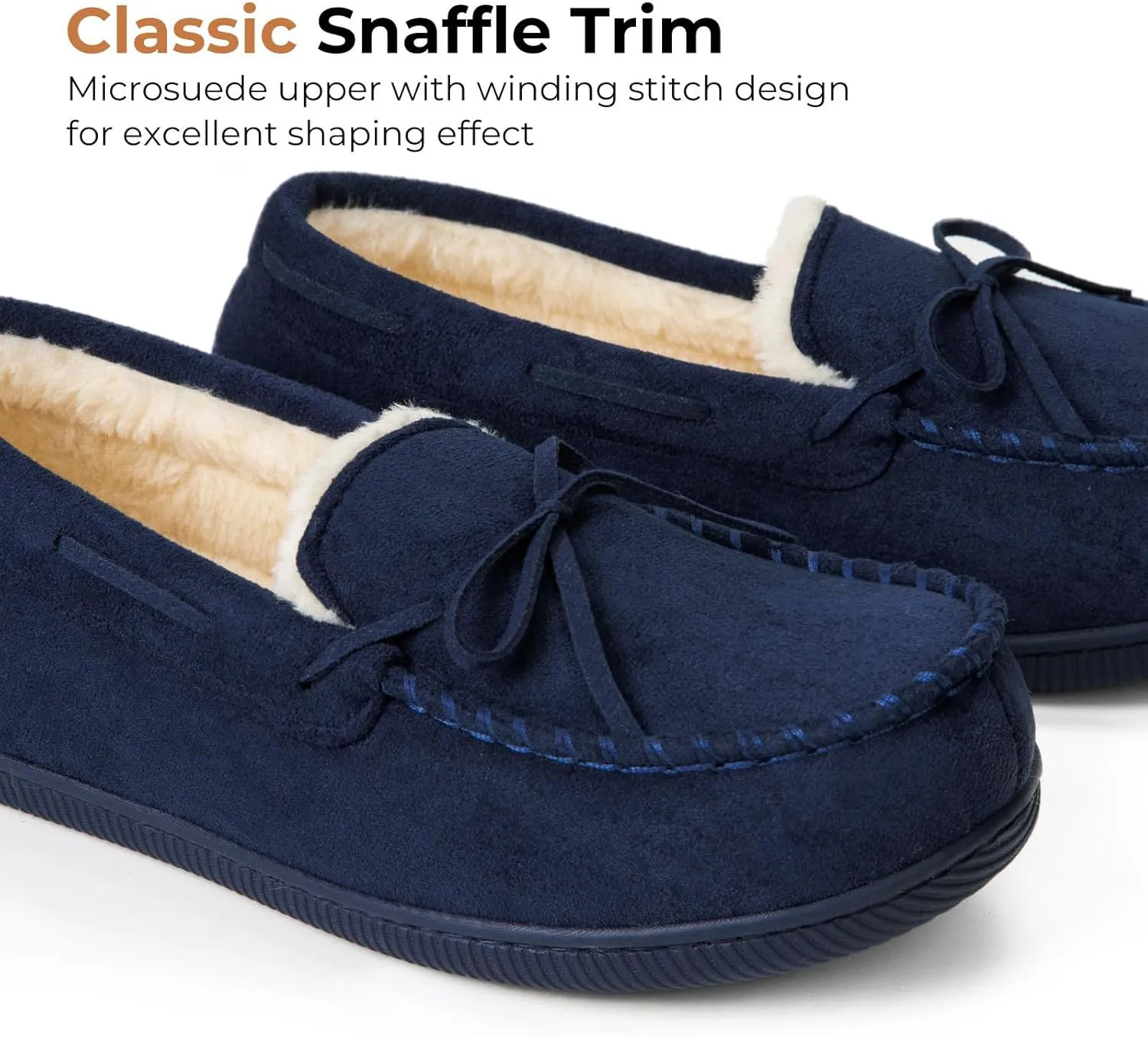 HomeTop Women's Moccasins House Slippers Memory Foam Indoor Outdoor Ladies Shoes