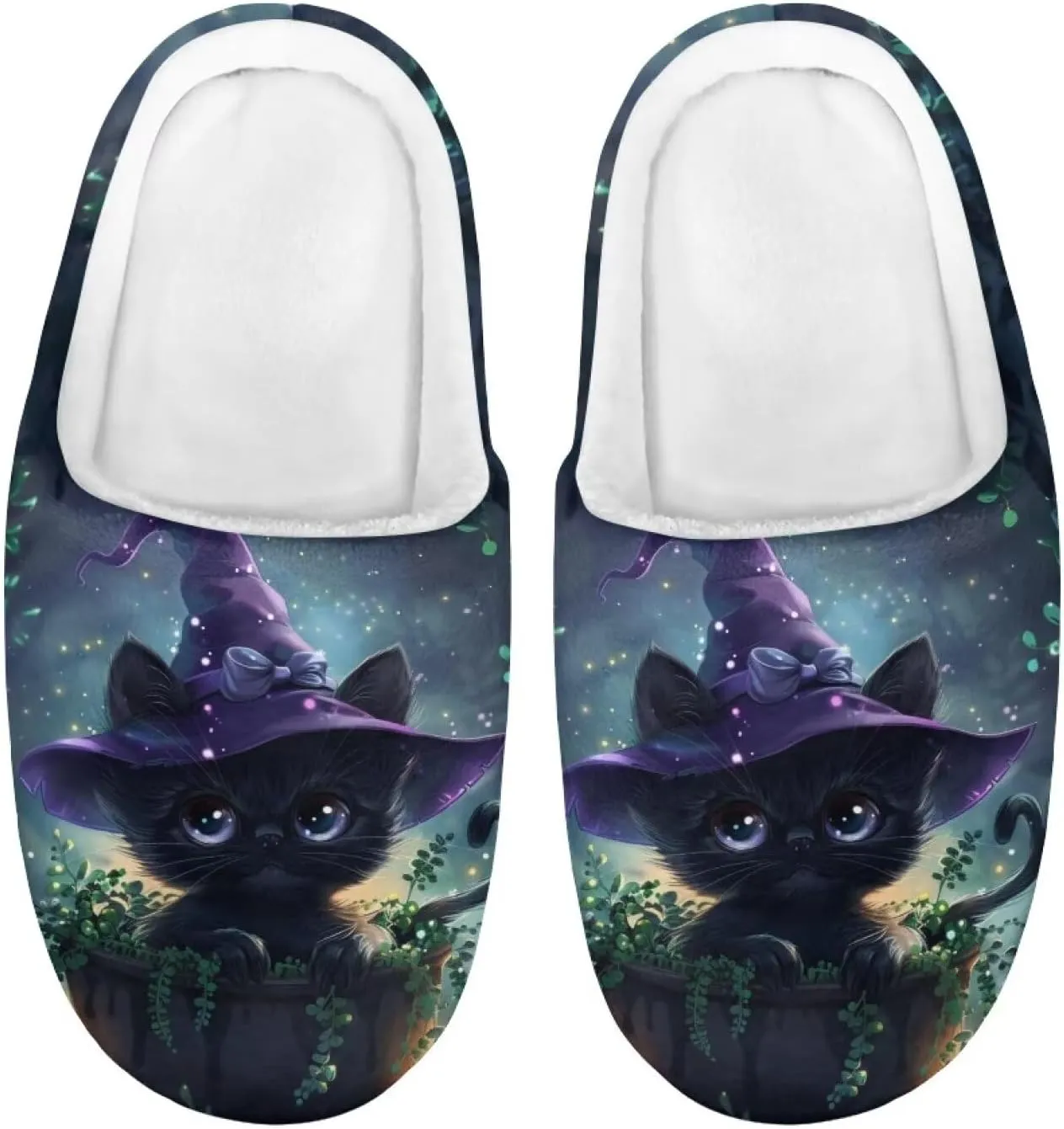 House Slippers for Kids Girls Fuzzy House Slippers House Shoes for Girls - White