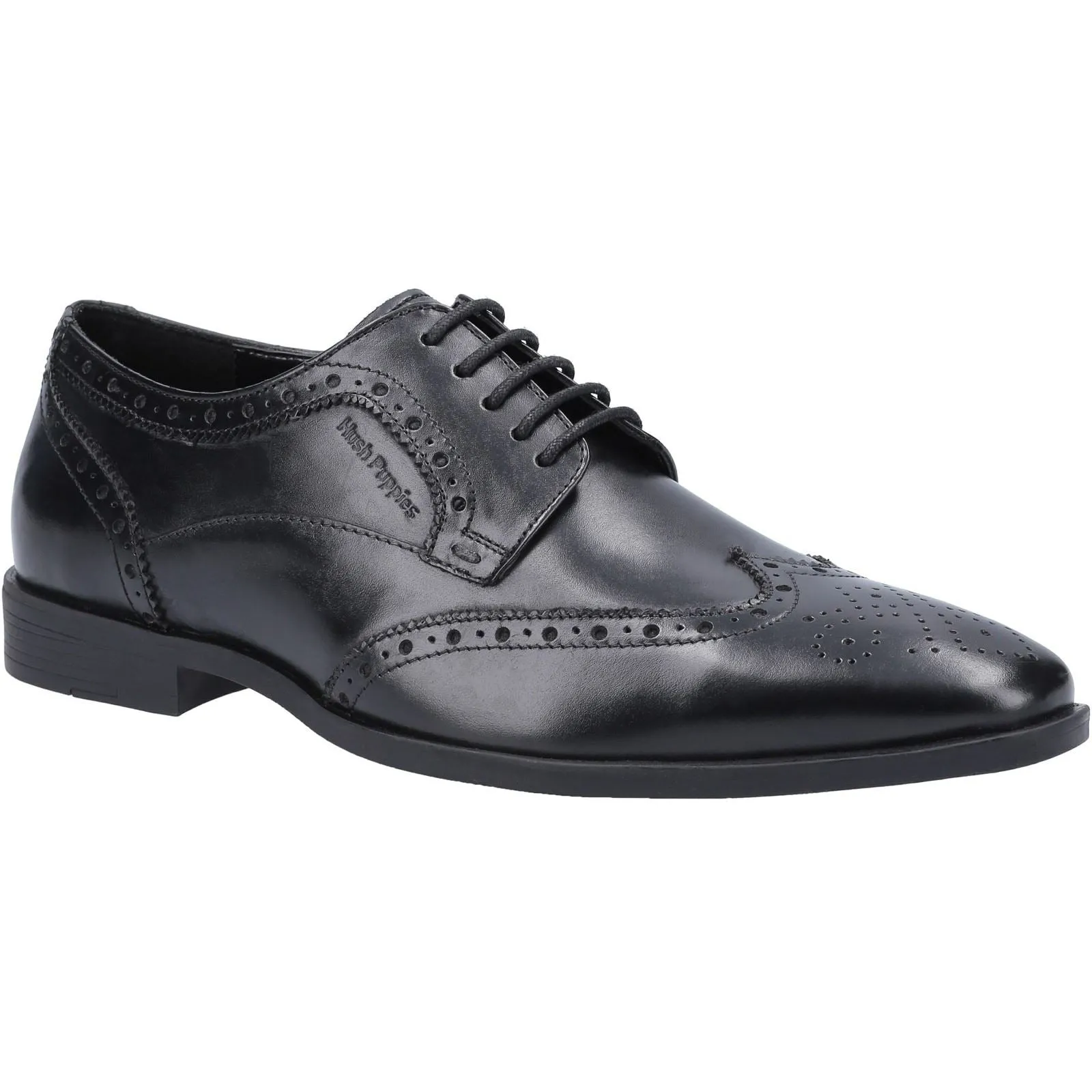 Hush Puppies Men's Elliot Brogue School Shoe in Black