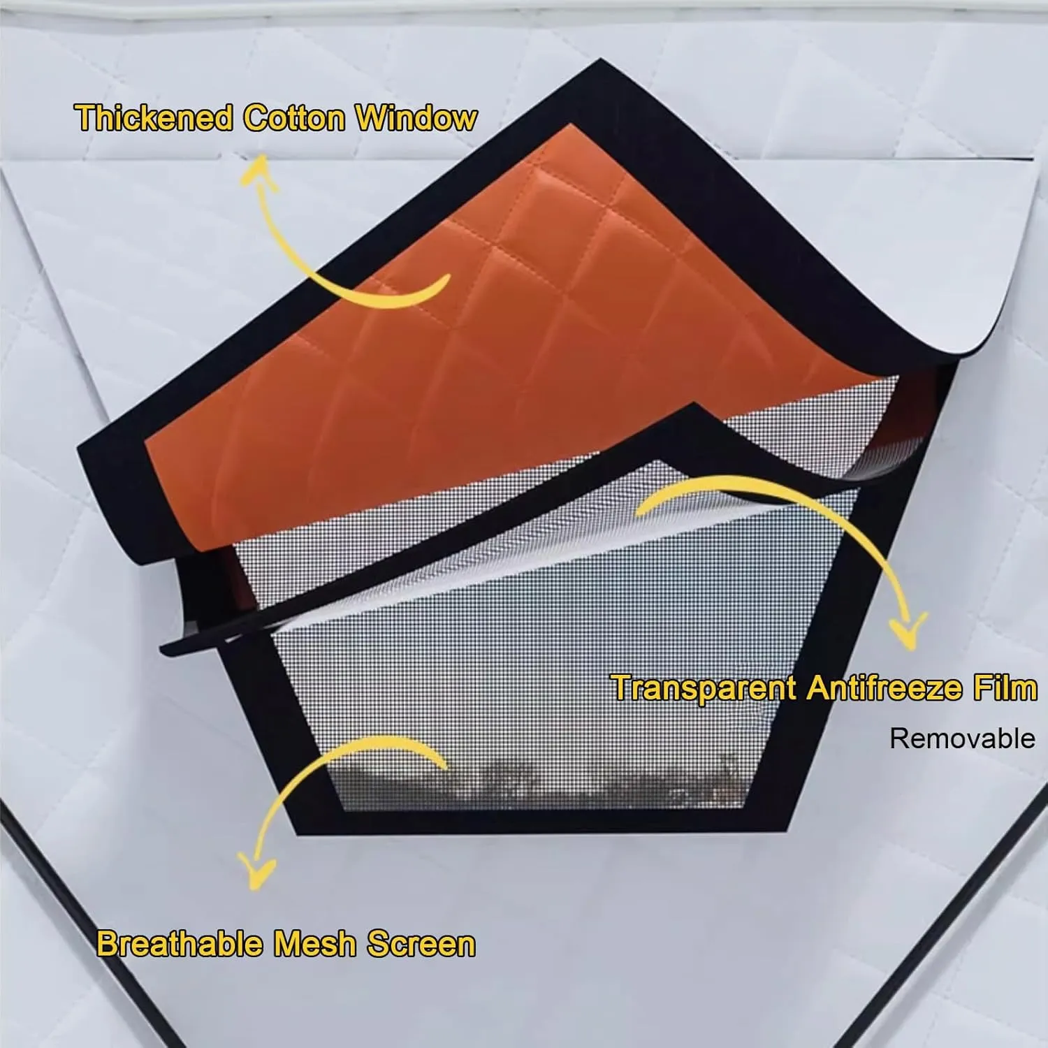 Ice Fishing Shelter with Stove Jack and Floor, Portable Ice Fishing Tent 420D Insulated Layer Ice Shanty Hexagon Ice Huts (Dark Green 260X260X170cm)