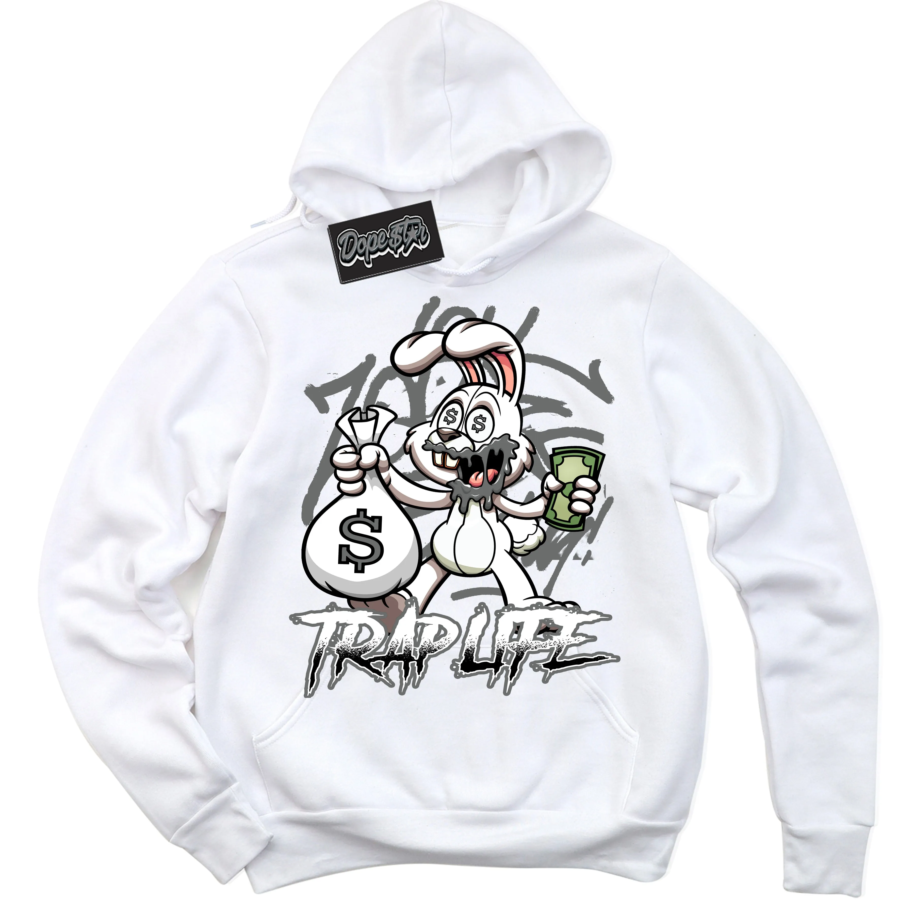 Iron Grey 1s Sneaker Hoodie Trap Rabbit Graphic