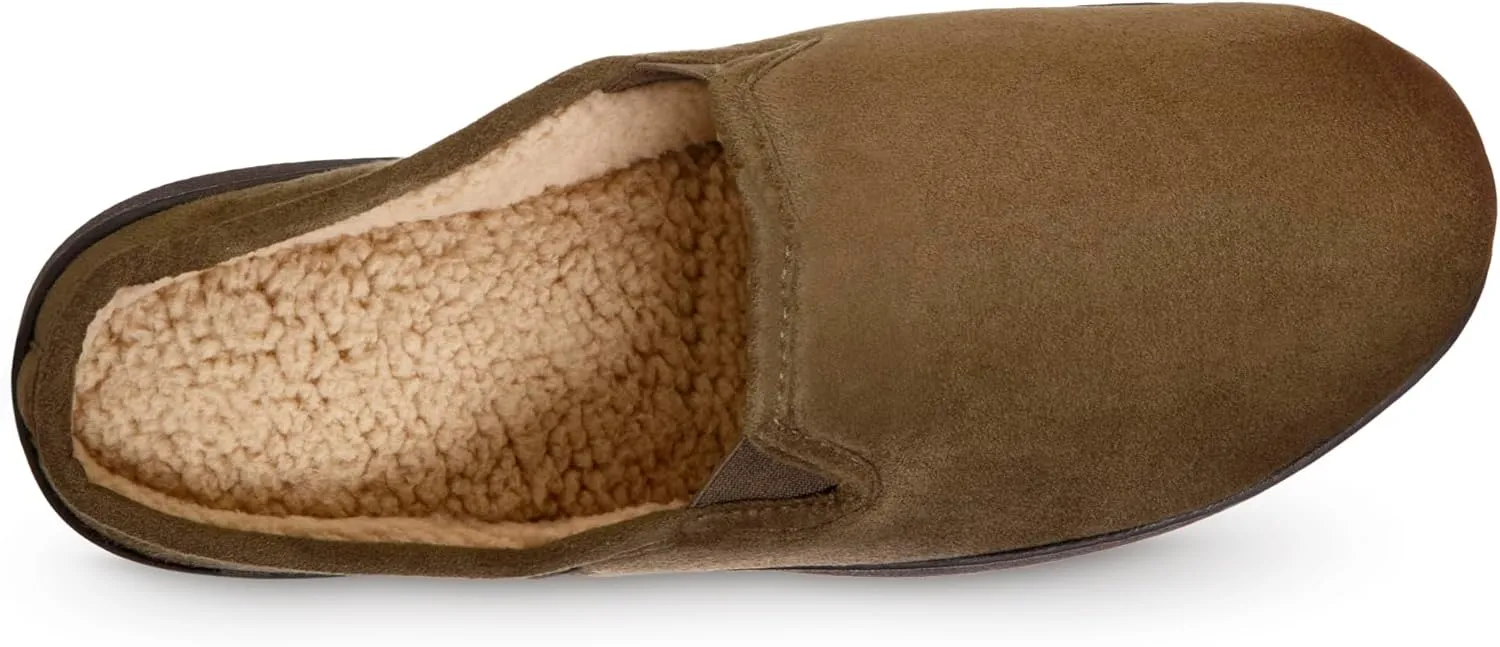 isotoner Men's, Advanced Gel Infused Memory Foam Microsuede Vincent Hoodback Eco Comfort Recycled Slippers Clog