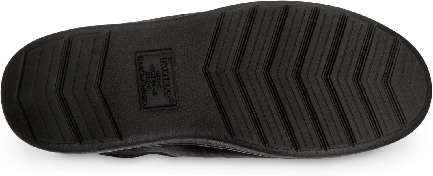 isotoner Men's, Advanced Gel Infused Memory Foam Microsuede Vincent Hoodback Eco Comfort Recycled Slippers Clog