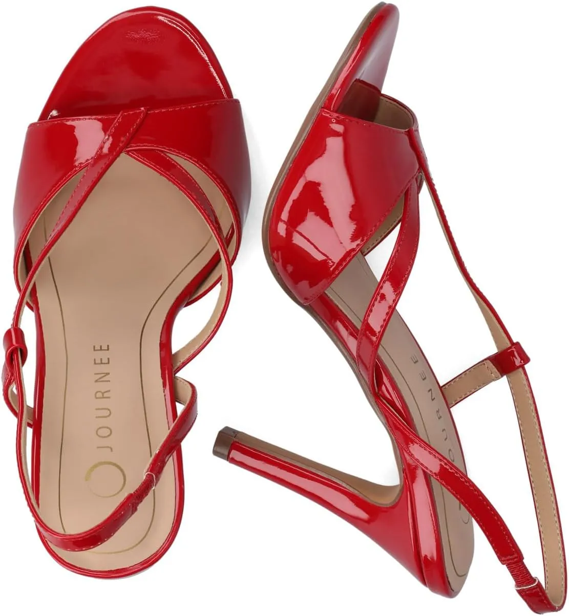 Journee Womens cushioned footbed and Varra Faux Leather Stiletto Heels