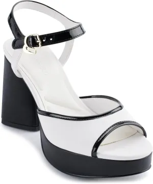 Karl Lagerfeld Paris Women's Cushioned Insole Evening Hallet-Platform Ankle Sandal Slide
