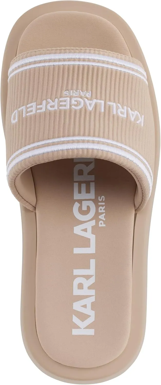 Karl Lagerfeld Paris Women's Cushioned Insole Everyday Ohare-Platform Slide Sandal