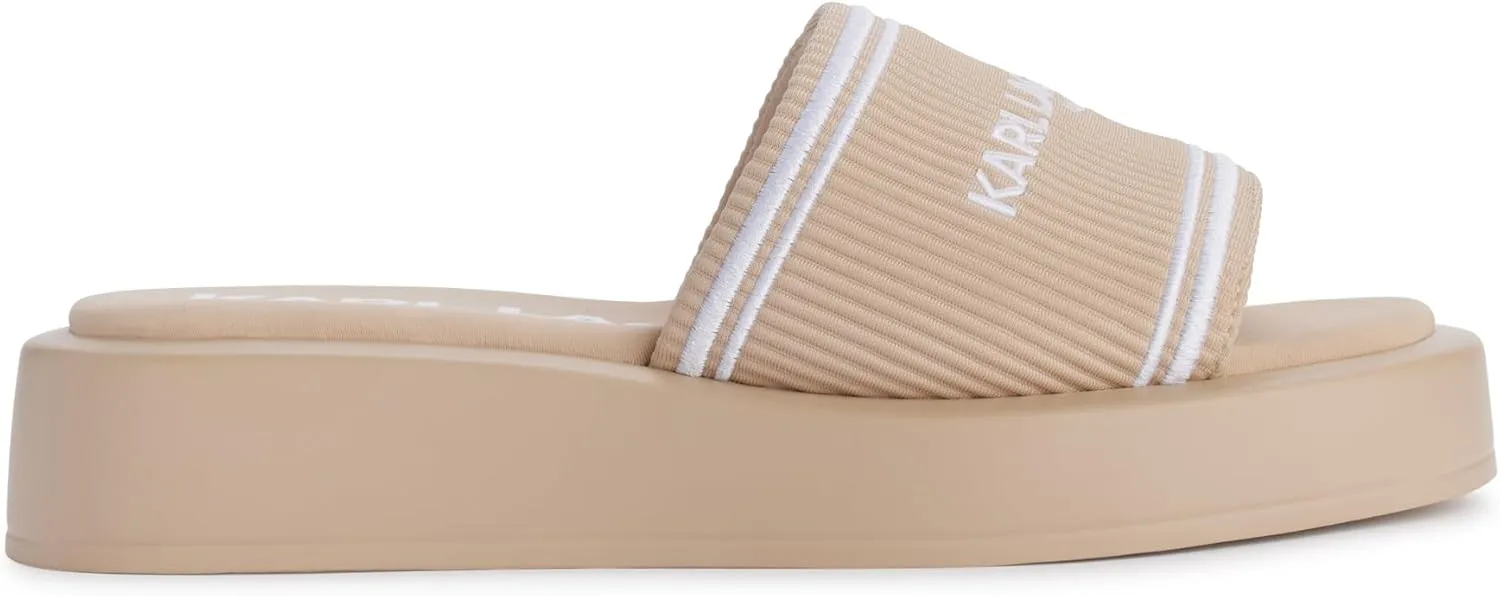 Karl Lagerfeld Paris Women's Cushioned Insole Everyday Ohare-Platform Slide Sandal