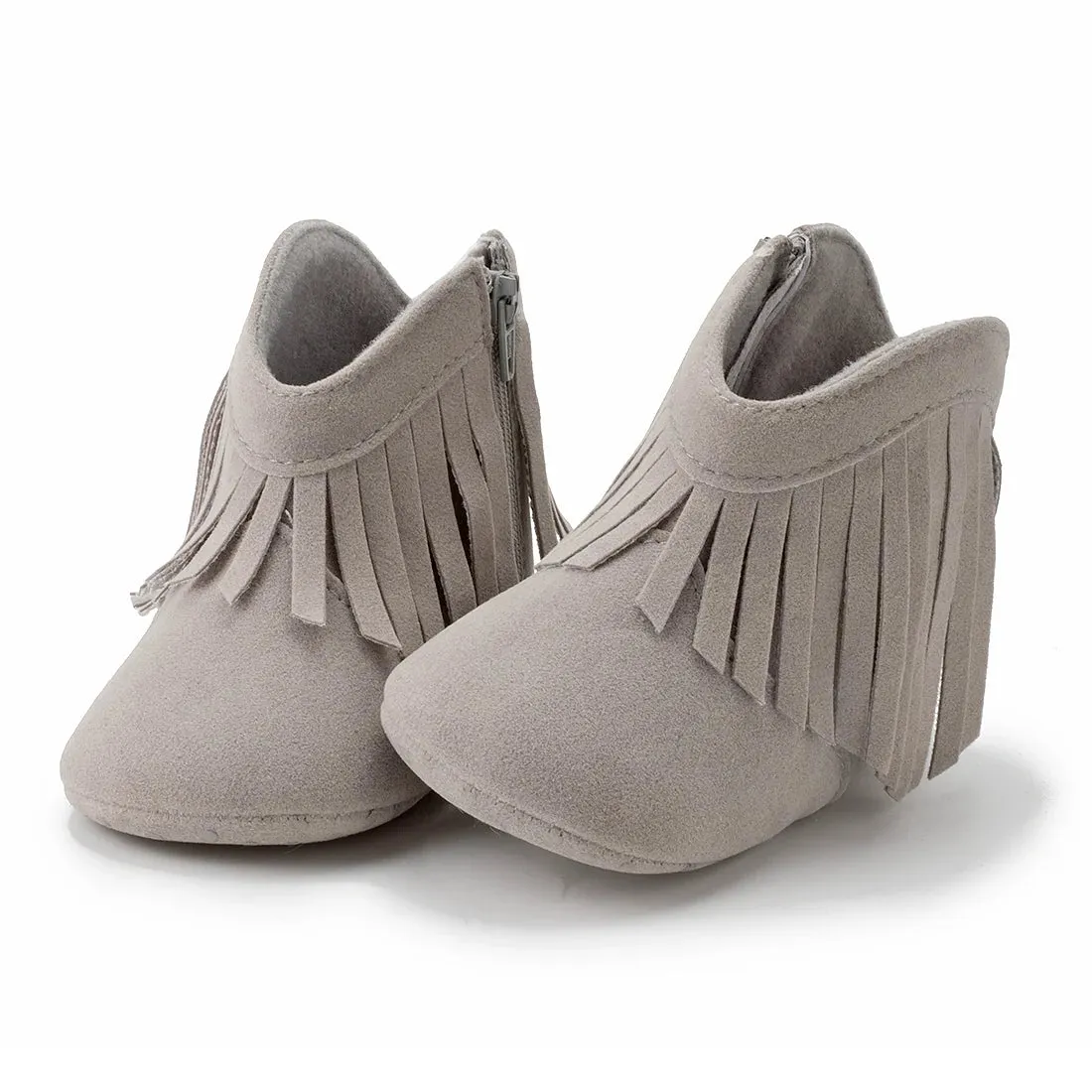 KIDSUN Baby Booties Girl Boy Pre walker Solid Infant Toddler First Walkers Soft Sole Anti-slip Boots Newborn Moccasin