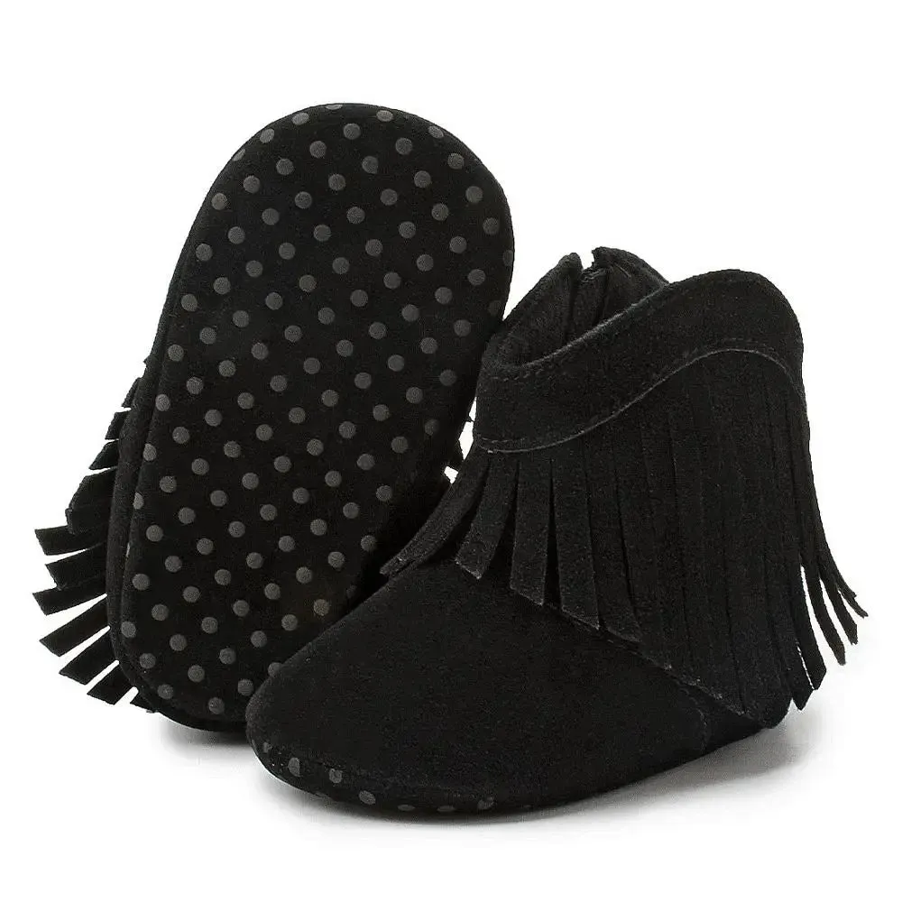 KIDSUN Baby Booties Girl Boy Pre walker Solid Infant Toddler First Walkers Soft Sole Anti-slip Boots Newborn Moccasin