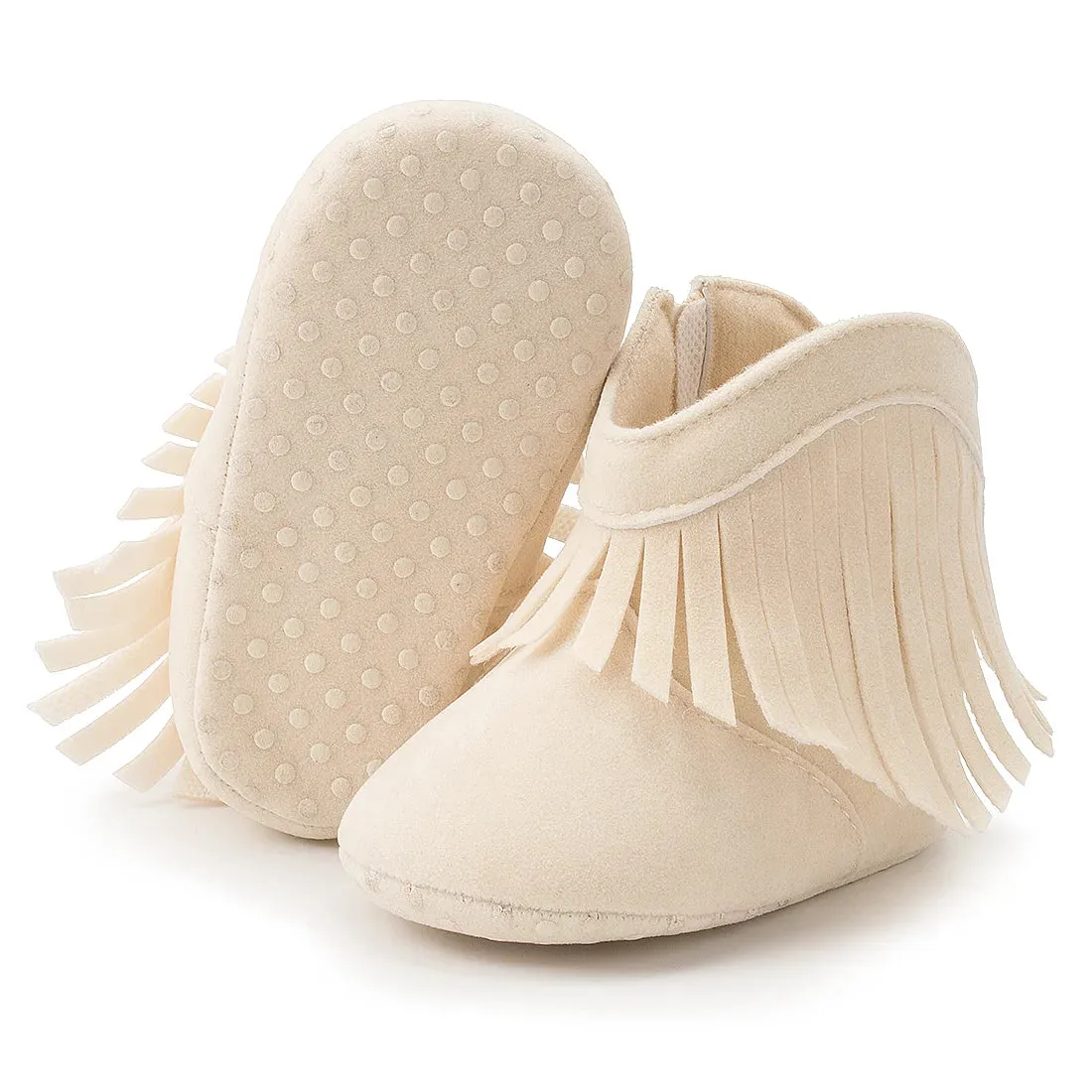 KIDSUN Baby Booties Girl Boy Pre walker Solid Infant Toddler First Walkers Soft Sole Anti-slip Boots Newborn Moccasin