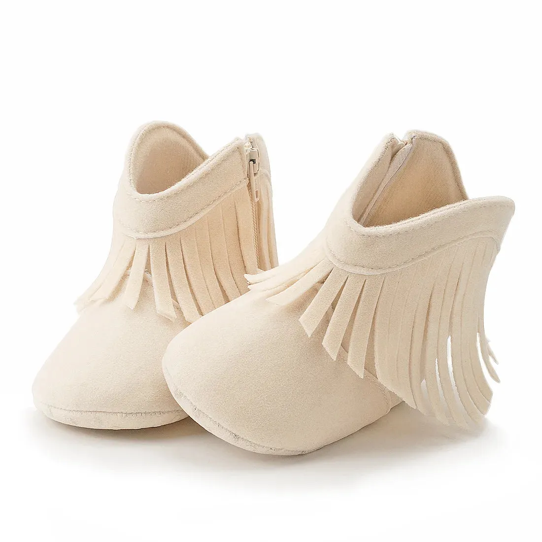 KIDSUN Baby Booties Girl Boy Pre walker Solid Infant Toddler First Walkers Soft Sole Anti-slip Boots Newborn Moccasin