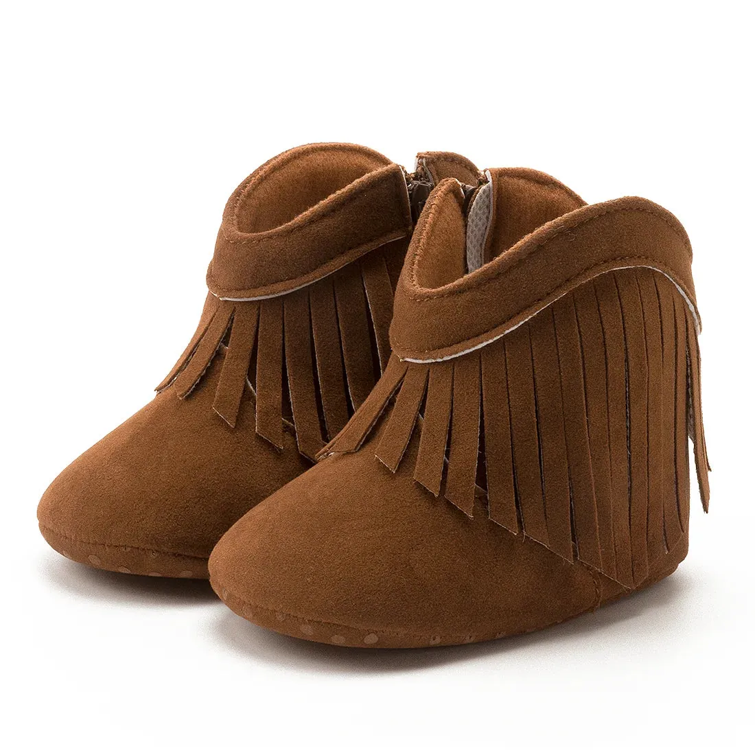 KIDSUN Baby Booties Girl Boy Pre walker Solid Infant Toddler First Walkers Soft Sole Anti-slip Boots Newborn Moccasin