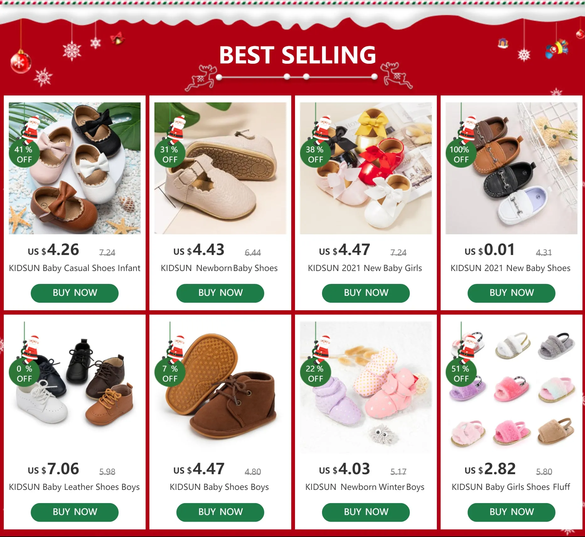 KIDSUN Baby Booties Girl Boy Pre walker Solid Infant Toddler First Walkers Soft Sole Anti-slip Boots Newborn Moccasin