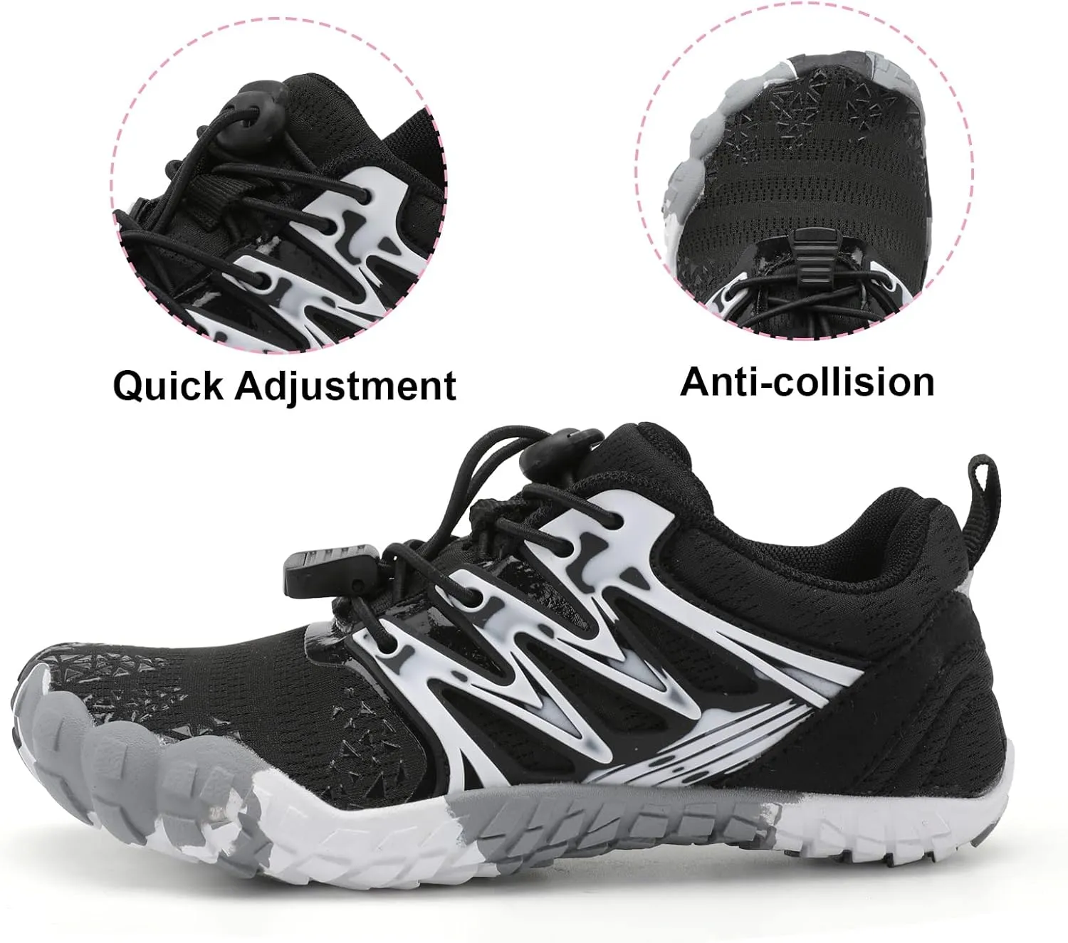L-RUN Kids Water Shoes Boys Girls Barefoot Water Hiking Shoes Indoor Outdoor Quick Dry Athletic Sneaker Shoes