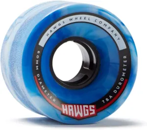Landyachtz Hawgs Chubby Hawgs Longboard Wheels - 60mm 78a - Blue/White