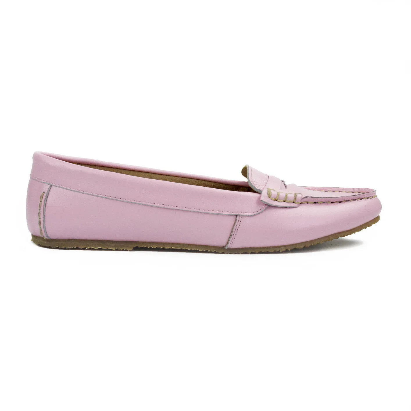 Leather Moccasin Soft Milky Pink