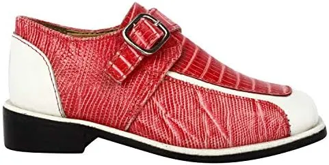 LIBERTYZENO Boys Animal Print Genuine Leather Kids Lace Up Oxford Dress Shoes for Prom Graduation