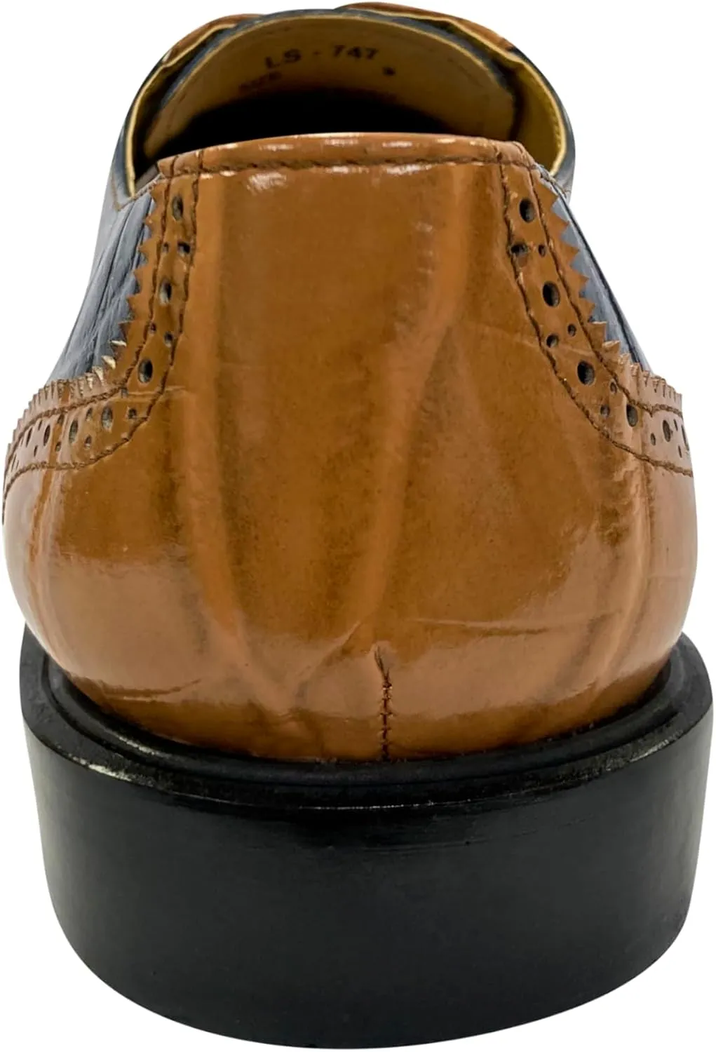 LIBERTYZENO Mens Genuine Leather Adults Wingtip Lace Up Oxford Dress Shoes for Prom Graduation