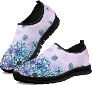 Light Weight Slip On Walking Shoes for Women,Breathable Athletic Running Shoes Anti Slip Gym Workout Shoes Lady Low Top Sneaker Jogging Shoes