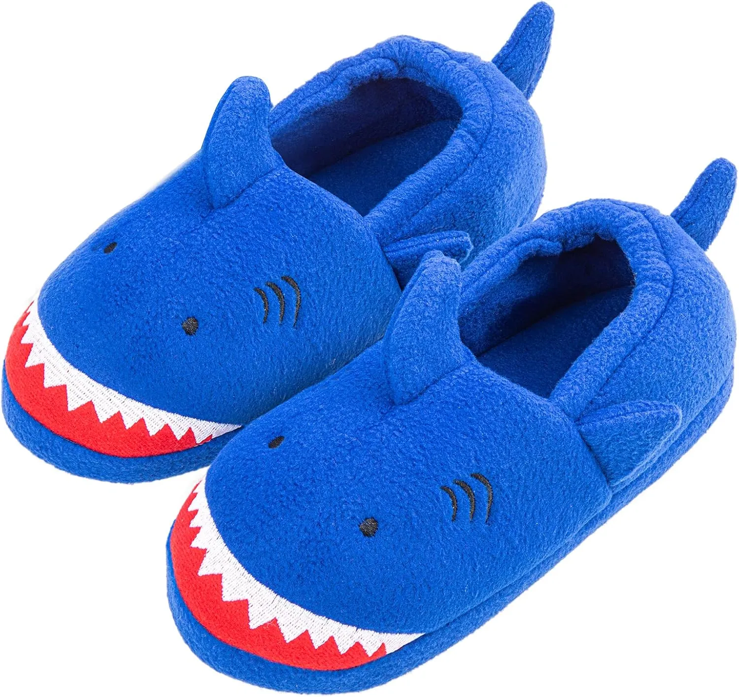 Little Kids Big Boys House Slippers, Kids Warm Slip On Home Slippers with Soft Memory Foam Cute Winter Nonslip Indoor Shark Dinosaur Soccer Dog Slippers