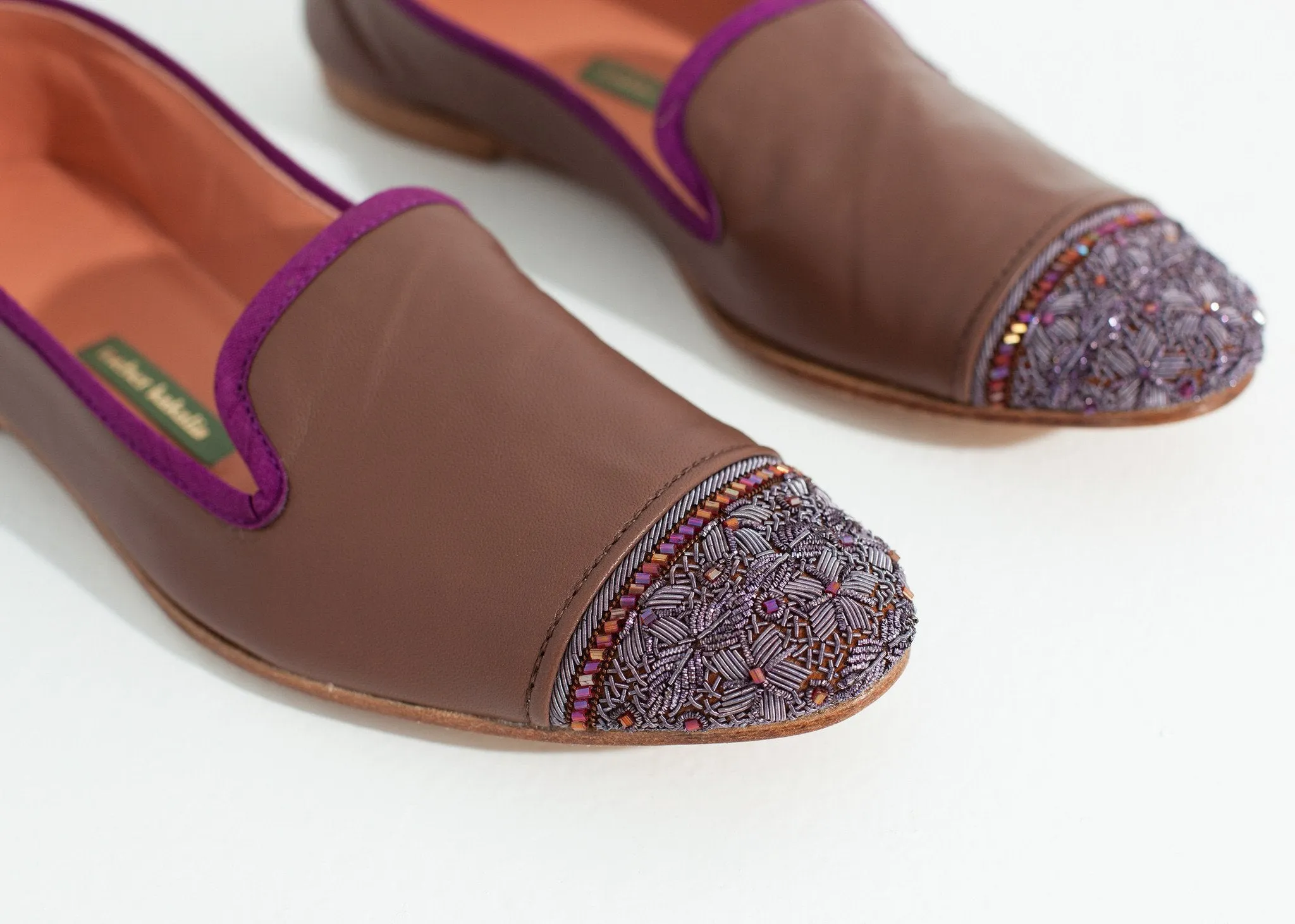 Loafer Cap Rose/Aubergine Quick-action sale in Bizi Toe Discounted shipping