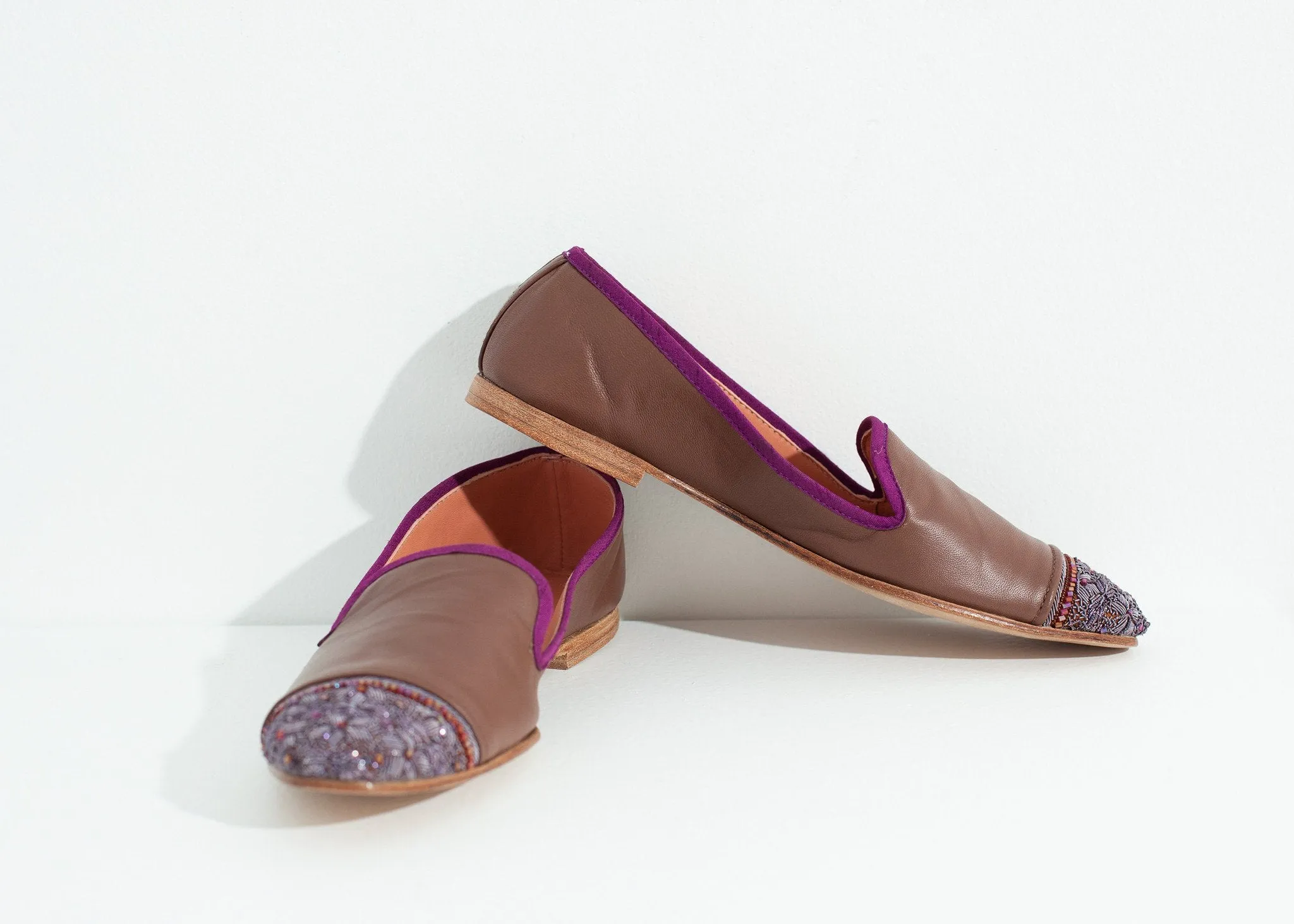 Loafer Cap Rose/Aubergine Quick-action sale in Bizi Toe Discounted shipping