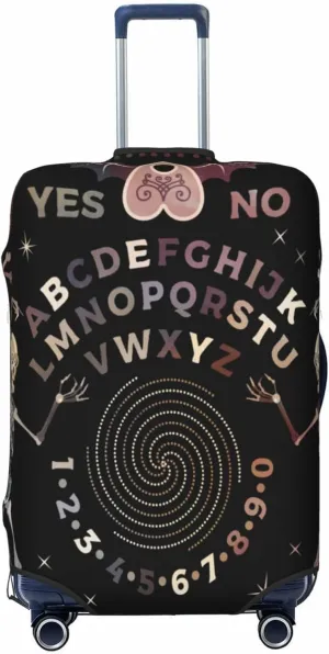 Luggage Cover For Travel Vintage Ouija Board Skeleton Gothic Skull Horror Halloween–dustproof Ideal For Travel 20-28 Inch.
