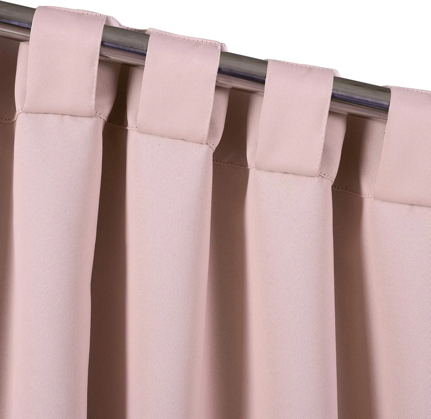 Lush Decor Insulated Back Tab Blackout Window Curtain Panel Pair, 63" L x 52" W, Pink