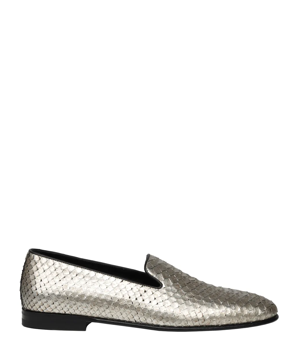 Mario Python Loafer in Silver