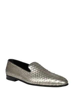 Mario Python Loafer in Silver