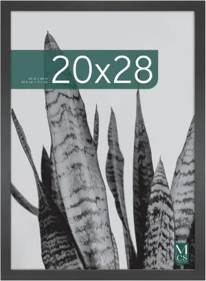 MCS Studio Gallery 20x28 Poster Frame Black Woodgrain, Vertical & Horizontal Wall Hanging Large Picture Frame for Photos, Posters & Art Prints (1-Pack)