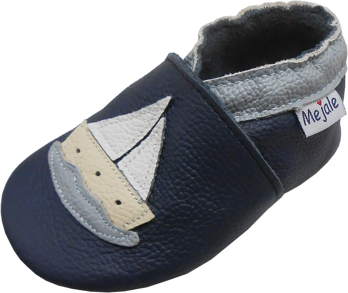 Mejale Baby Rubber Sole Shoes Boy Girl Infant Crawling Toddler Moccasins Leather Walking Anti-Slip Newborn Mini Kids Crib Boots