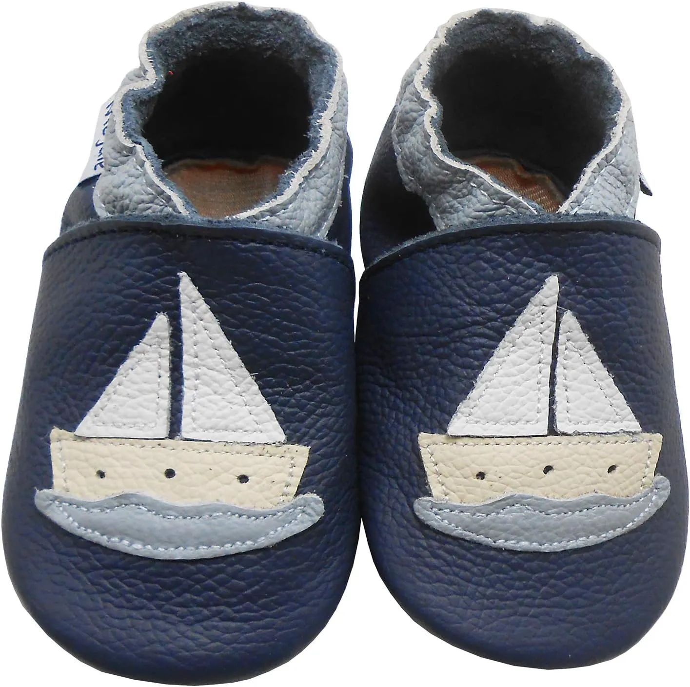 Mejale Baby Rubber Sole Shoes Boy Girl Infant Crawling Toddler Moccasins Leather Walking Anti-Slip Newborn Mini Kids Crib Boots