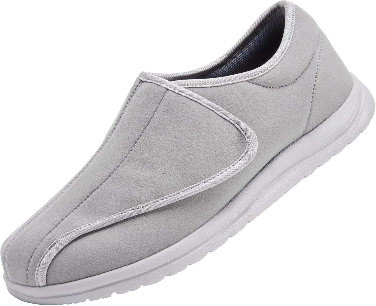 Men Wide Walking Shoes Adjustable Velcr Elderly Diabetic Edema Swollen Feet Outdoor Lightweight Anti Slip Sneaker Sole