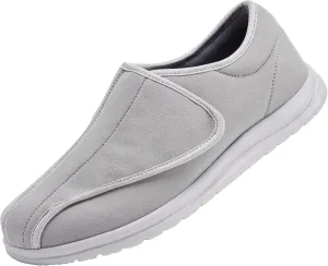 Men Wide Walking Shoes Adjustable Velcr Elderly Diabetic Edema Swollen Feet Outdoor Lightweight Anti Slip Sneaker Sole