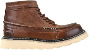 Men's British-style Middle-top Vintage Work Boots Non-slip Wear-resistant Rubber Outsole Oxford Shoes Comfortable Interior Suitable for Travel