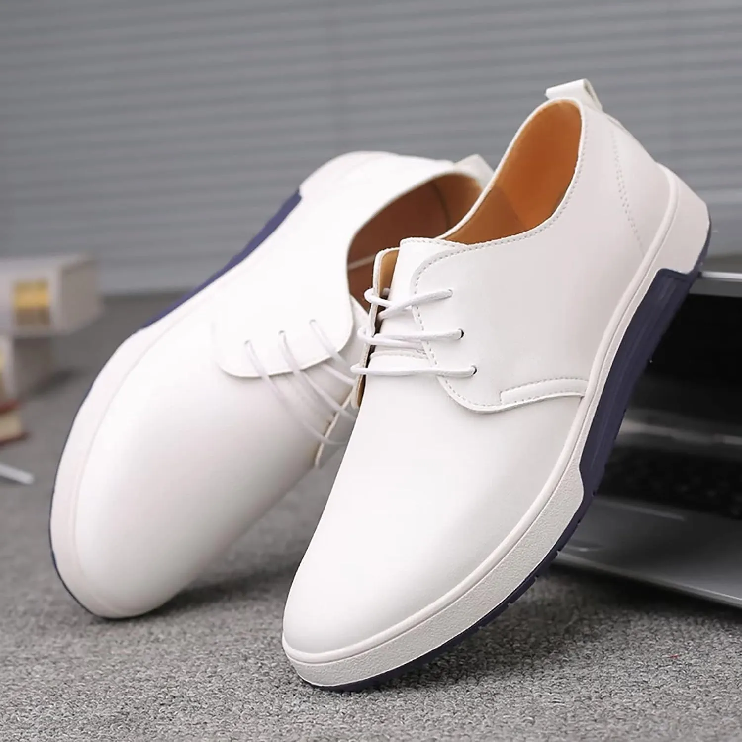 Men's Casual Oxford Shoes Lace-up Dress Shoes Comfortable Fashion Sneakers
